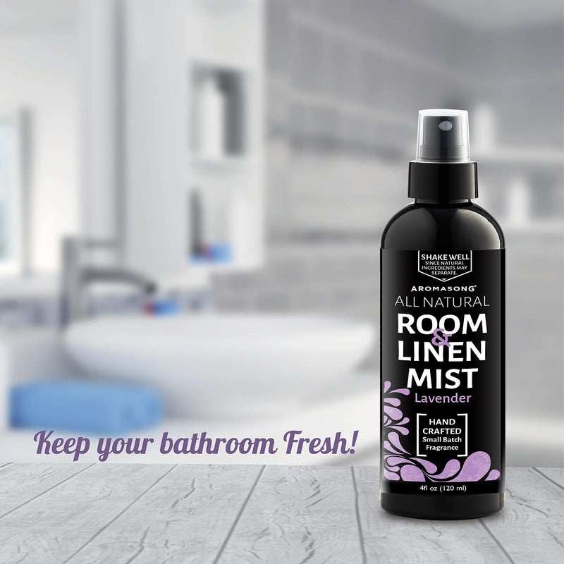 Aromasong All Natural Lavender Spray for sleep - Room & Linen Spray for Pillows and Sheets - Lavender Bed Spray Home Air Freshener & Deodorizer - Calming Essential Oil Spray for Sleepingâ€¦ - Image 5